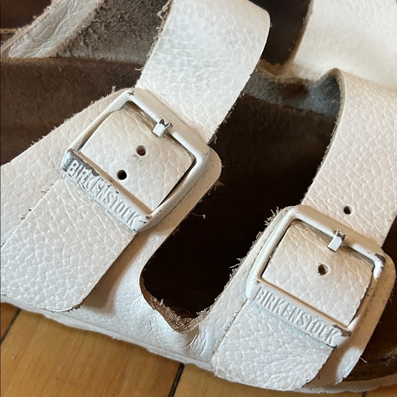 Birkenstock Arizona in white leather Sz 36 - Picture 3 of 6